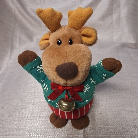 Avon Musical Shaking Reindeer Plush 1995 Christmas Holiday Battery Operated - Picture 5 of 15